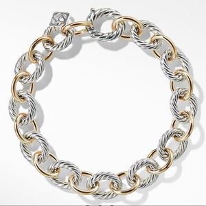 David Yurman Medium Oval Link Bracelet w 18K gold